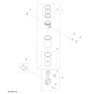 Group 48: Piston and Connecting Rod, continued  第48組：活塞和連桿，“GM93289,”“GM93285,”“GM91650,”“GM85414,”“GM85412,”“GM85410,”“GM