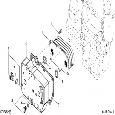 Group 59--1: Engine Oil Cooler  第59-1組：發(fā)動(dòng)機(jī)機(jī)油冷卻器