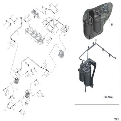 Group 63: Low Pressure Fuel Line, continued  第63組：低壓燃油管路，&amp;amp;ldquo;GM93289,&amp;amp;rdquo;&amp;amp;ldquo;GM93285,&amp;amp;rdquo;&amp;amp;ldquo;GM91650,&amp;amp;rdquo;&